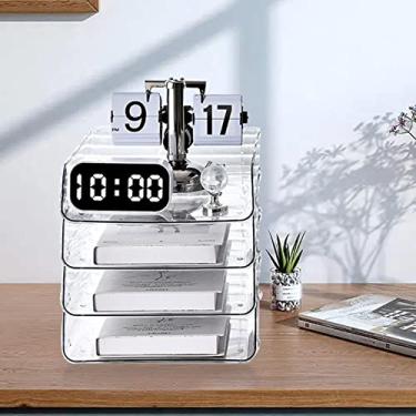 Imagem de Alomejor Organizador de para Mesa, Organizador de Arquivo Transparente Com Grande Abertura e Design de Encaixe Inferior, para Armazenamento de Documentos de Mesa (Transparente 26,