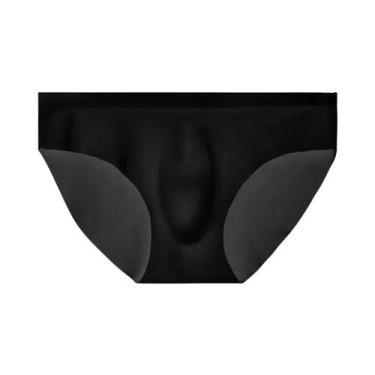 Imagem de Calcinha de seda gelada transparente masculina, cueca sexy, cueca resp