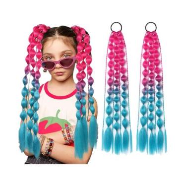 Imagem de Extensões De Rabo De Cavalo Sintético Colorido Leve De 20 Polegadas 2 