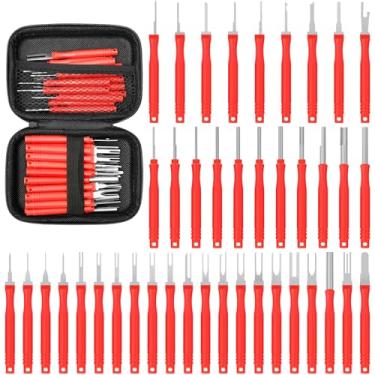 Imagem de Ferramenta de remoção de pino de terminal, 41 peças, extrator de pinos de conector elétrico, ferramenta de liberação de fio de fixação automotiva com kit de capa protetora para dispositivos