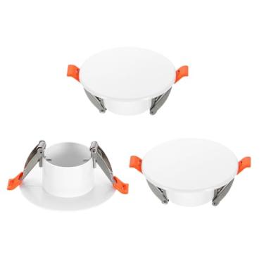 Imagem de Awclub Placas de cobertura de teto com suporte de mola de 9,5 cm, parede embutida com acabamento leve, painel decorativo com tampa de orifício para downlight com fivela para aberturas de teto de 5 a