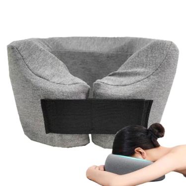 Imagem de Travesseiro de rosto para massagem – Encosto de cabeça para dormir no estômago – Almofada de massagem virada para baixo com espuma viscoelástica | para viagem, cama, salão de beleza, spa, escritório