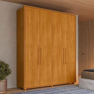 Imagem de Guarda Roupa Casal 4 Portas com Pes Em MDF Greco Madetec