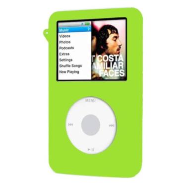 Imagem de Capa protetora de borracha de silicone MP3 Player para Apple iPod Classic 5ª/6ª/7ª geração modelos espessos (verde)