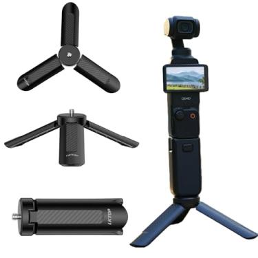 Imagem de LKTOP Mini tripé de bolso para câmera DJI Go Pro, suporte portátil, pequeno tripé portátil, suporte dobrável com rosca 1/4 para tripés, compatível com insta360 X5/X4/X3/DJl Osmo Action 5 Pro/4/3
