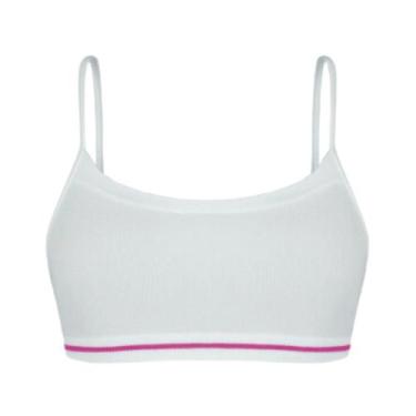 Imagem de Top Sutiã Básico Lobinha Sem Costura Menina Lupo, Branco, M - 6 a 8 An