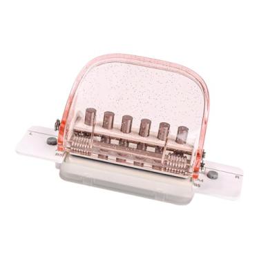Imagem de oshhni Perfurador de Papel para Caderno com Capacidade para 5 Folhas, Manual e Portátil, Ideal para Uso Doméstico e Artesanato, Rosa