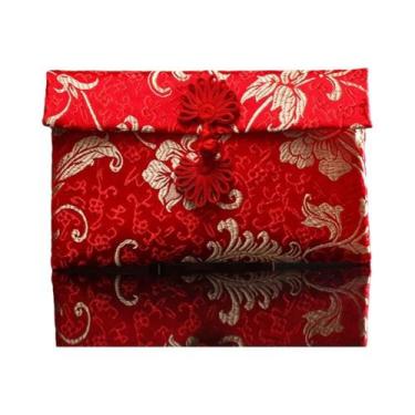 Imagem de Envelopes De Dinheiro Tradicionais Chineses Em Brocado Vermelho Para C