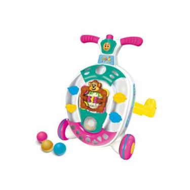 Imagem de Andador Educativo Interativo Baby Walker Macaquinho Maral Rosa 3050