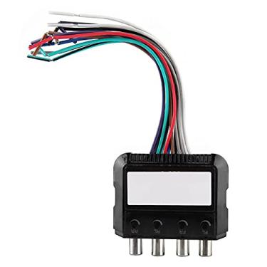 Imagem de Naroote Conversor de áudio de Subwoofer Estéreo de Carro de para Controle de Amplificador de Potência de Rádio CD DVD para Carro Original, Fios 12pcs Duráveis ​​vestíveis de Plástico Preto