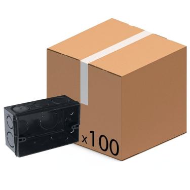 Imagem de Kit Com 100 Caixa De Luz 4X2 Embutir Preta