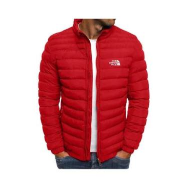 Imagem de Jaqueta Masculina Slim Fit Com Gola Alta E Zíper, Moda Outono Inverno,