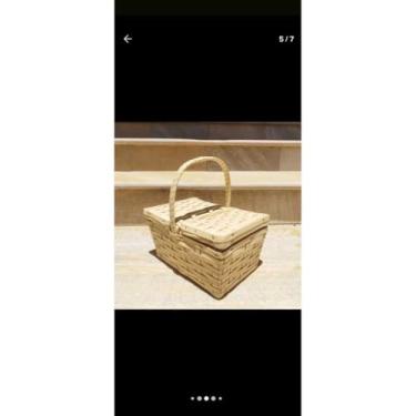 Imagem de CESTA DE PIQUENIQUE FIBRA SINTETICA 22x15x11 - MINI(Banana)