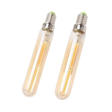 Imagem de 2 Peças Lâmpada Tubular LED E14 4W Luz Econômica Sem Pisca Vida Longa 25000 Horas para Iluminação Residencial Quarto Sala de Estar Escritório