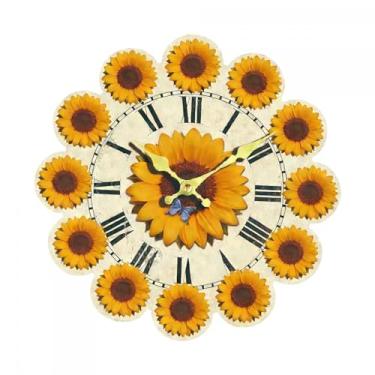 Imagem de Kuntesetty Relógio de Parede Decorativo de Madeira, Ideal para Escritório Ou Interiores.