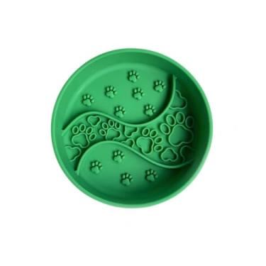 Imagem de Tigela de silicone para cães de alimentação lenta para cães médios e grandes, ventosa forte, antiasfixia, resistente a mastigação, tigela de alimentação para animais de estimação