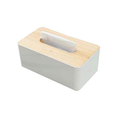 Imagem de GHJUMKFDF Caixa de lenços/suporte retangular caixa de lenços casa sala de estar mesa de café hotel bandeja de toalha de rosto caixa de armazenamento