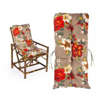 Imagem de Almofada Moderna 95x45cm - Confortável e Decorativa para Cadeiras, Poltronas, Sofás e Pallets, Alta Durabilidade, Apoio Lumbar Versátil (Capuccino)