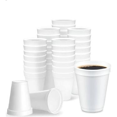 Imagem de Copo Térmico Descartável De Isopor 180Ml Com 200 Un - Branco