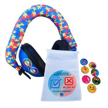 Imagem de Abafador de Barulho Acolchoado 11 dB para Autistas com Arco Colorido