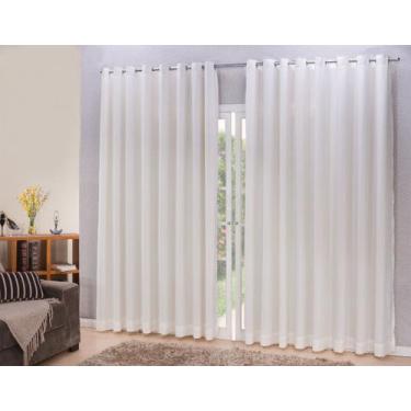 Imagem de Cortina Oxford com linho 9,00x2,30 Para Trilho Suíço - Ludatex, Cinza