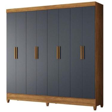 Imagem de Guarda Roupa Casal 8P 204 cm Marajo Freijo Off White Moval, Freijo Cin