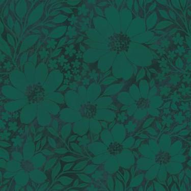 Imagem de CRE8TIVE Papel de parede floral verde pinho descasque e cole vintage verde escuro papel de contato para paredes armários gavetas 30,5 x 299,7 cm papel de parede removível pré-colado folha floral para