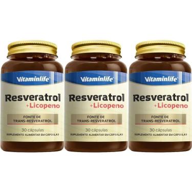 Imagem de Kit 3X Resveratrol + Licopeno - 30 Cápsulas - VitaminLife-Masculino
