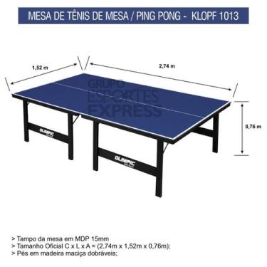 Imagem de Mesa De Tênis De Ping Pong - Olimpic - MDP 12mm - Cód. 1014 - Esportes