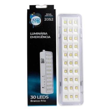Imagem de Kit 10 unidades luminária emergência xb ctb 2052 30 leds bf 2w 6500k b