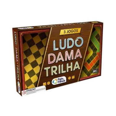 Imagem de Jogos Clássicos de Tabuleiro Dama, Ludo e Trilha Pais e Filhos - 2801-