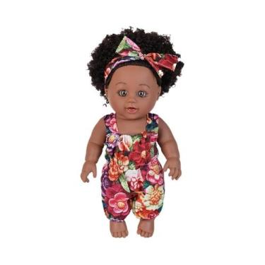 Imagem de Boneca Realista Preta De 12 Polegadas Com Roupas, Corpo Inteiro De Vin