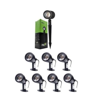 Imagem de Kit 8 Espeto De Jardim 5w Led Smd Prova D'água Neutro 4000k - Maxxy