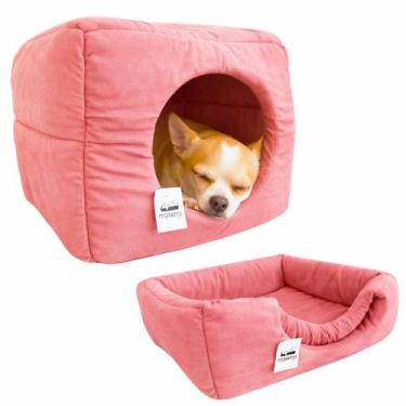 Imagem de Cama Toca Luxo Filhote Cao Lavavel Gato Caminha Rosa Pequena - Maxximo