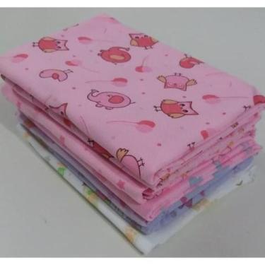 Imagem de Cueiro Flanelado Estampado 60X80Cm Kit Com 2 Feminino - Dugu