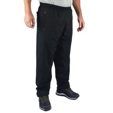 Imagem de Calça Tactel Elastano Forrada Butu Biru Bolso Com Ziper, Preto, G, Hom