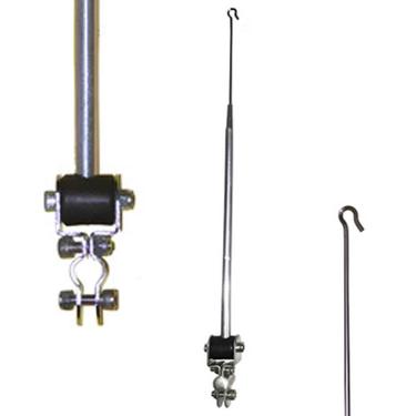 Imagem de Antena Corta Pipa Moto Retrátil Retrovisor Inox Prata HRC02