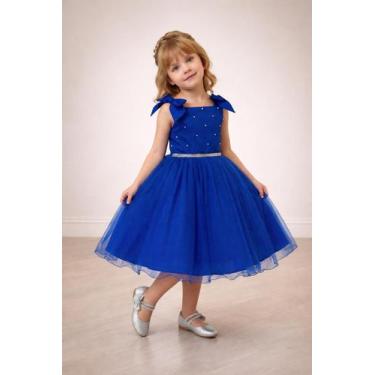 Imagem de Vestido Marie Mariely Infantil, Azul, 12