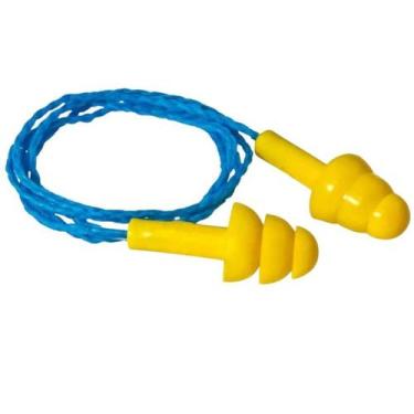 Imagem de Protetor auricular plug silicone cordao algodao - proteplus