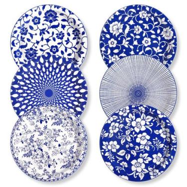 Imagem de Pratos de papel Yacoto descartáveis de 10 polegadas, 90 unidades, azui