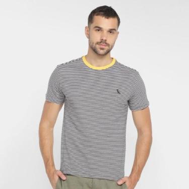 Imagem de Camiseta Reserva Listradinho Color Masculina, Amarelo, GG
