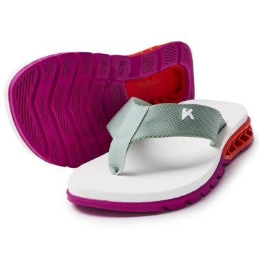 Imagem de Chinelo Kenner Rakka Masculino - Branco e Rosa - 38-Masculino