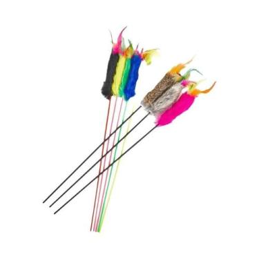Imagem de Brinquedo Interativo Para Gatos, Vareta Com Penas, Suprimentos Engraça