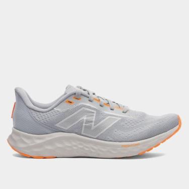 Imagem de Tênis New Balance Fresh Foam Arishi V'4 Masculino, Cinza, Laranja, 39