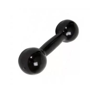 Imagem de Halter 2kg PVC Preto Emborrachado Rythmoon, Preto