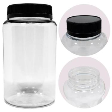 Imagem de Kit 10 Potes Plastico 500ml Para Tempero Sal Grosso Mantimentos Com Ta