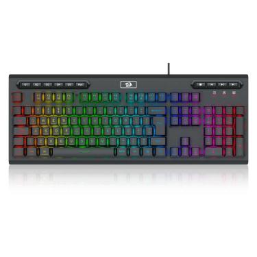 Imagem de Teclado Gamer Redragon Aditya - ABNT2 - Iluminação RGB - Full Size - Preto - K513-RGB PT-Unissex