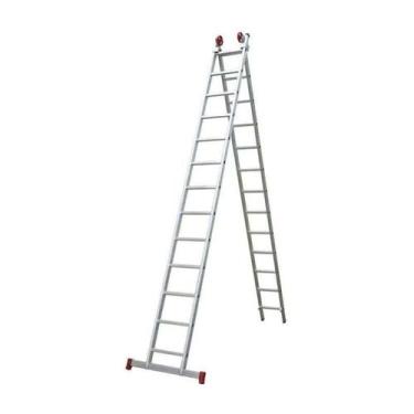 Imagem de Escada Extensiva de Alumínio 13 x 2 Degraus 3.80 x 6.68 Metros EVALD