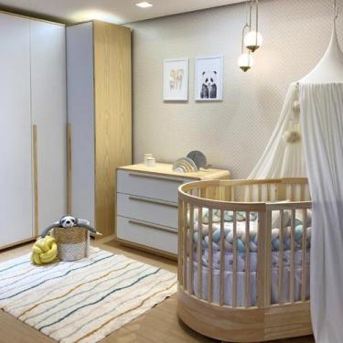 Imagem de Berço Wave Evolutivo 3 em 1 com Colchão Fase 1 e Fase 2 Cômoda - Divic