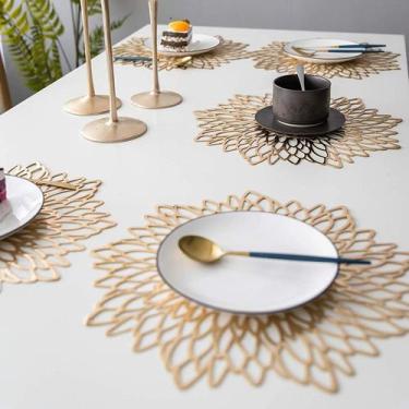 Imagem de Conjunto de jogos americanos, carregadores, toalha de mesa, lavável, j